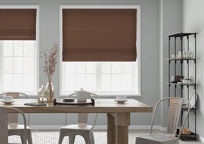Faux Suede, Mocha - Roman Blind - Image 3